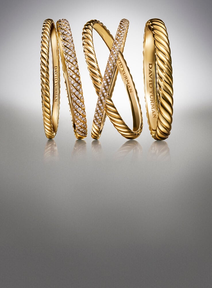 Five Sculpted Cable bangles.