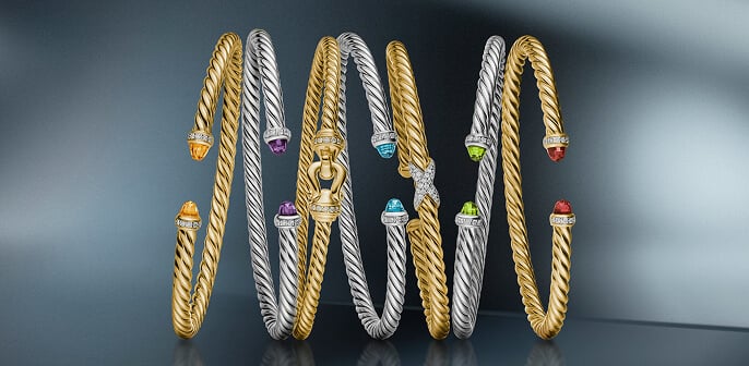 David Yurman women's jewelry.