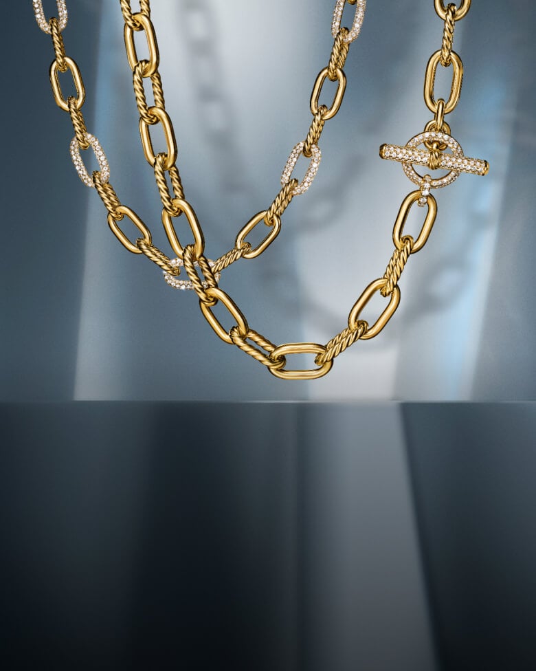 David Yurman Madison chains in gold.